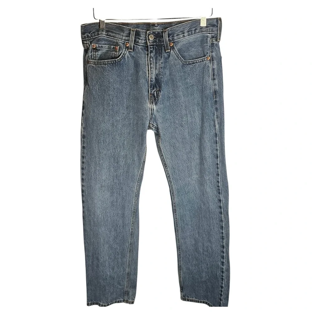 Levi's 505 Men's  Blue Regular Fit Straight Leg Jeans Size 33 x32‎